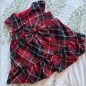 The Children's Place Red and Black Plaid Holiday Dress